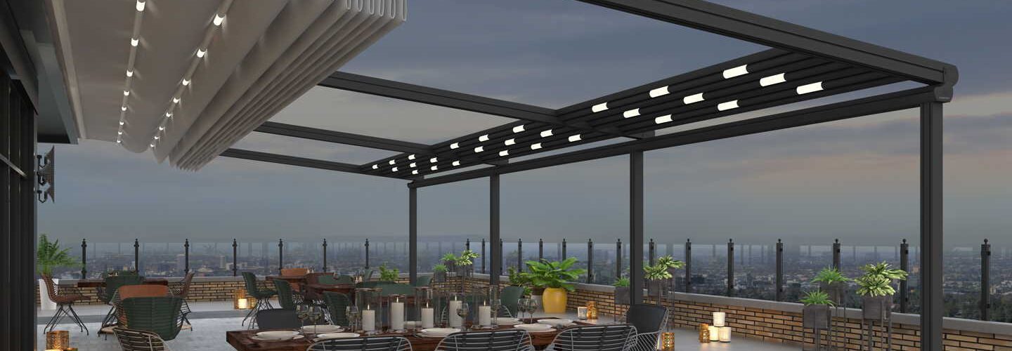 Pergola tenteler, çeşitli tasarım seçenekleri sayesinde mekanınıza özgün bir tarz katar. Farklı renkler, desenler ve malzemeler ile mekanınızın estetiğini kişiselleştirebilirsiniz.